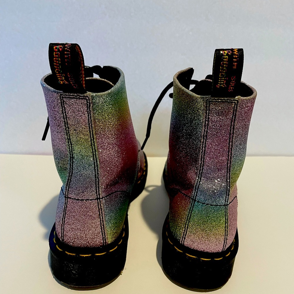 SOLD Doc Martens Pascal Rainbow Glitter Size 9 - Picture 2 of 4